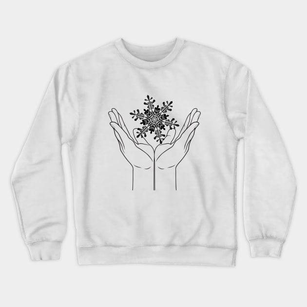 Catch a Snowflake Crewneck Sweatshirt by Kidrock96